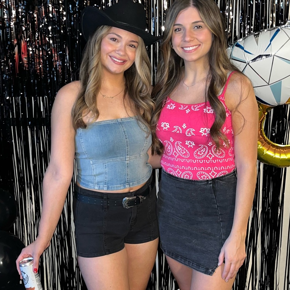 Zara denim tube top